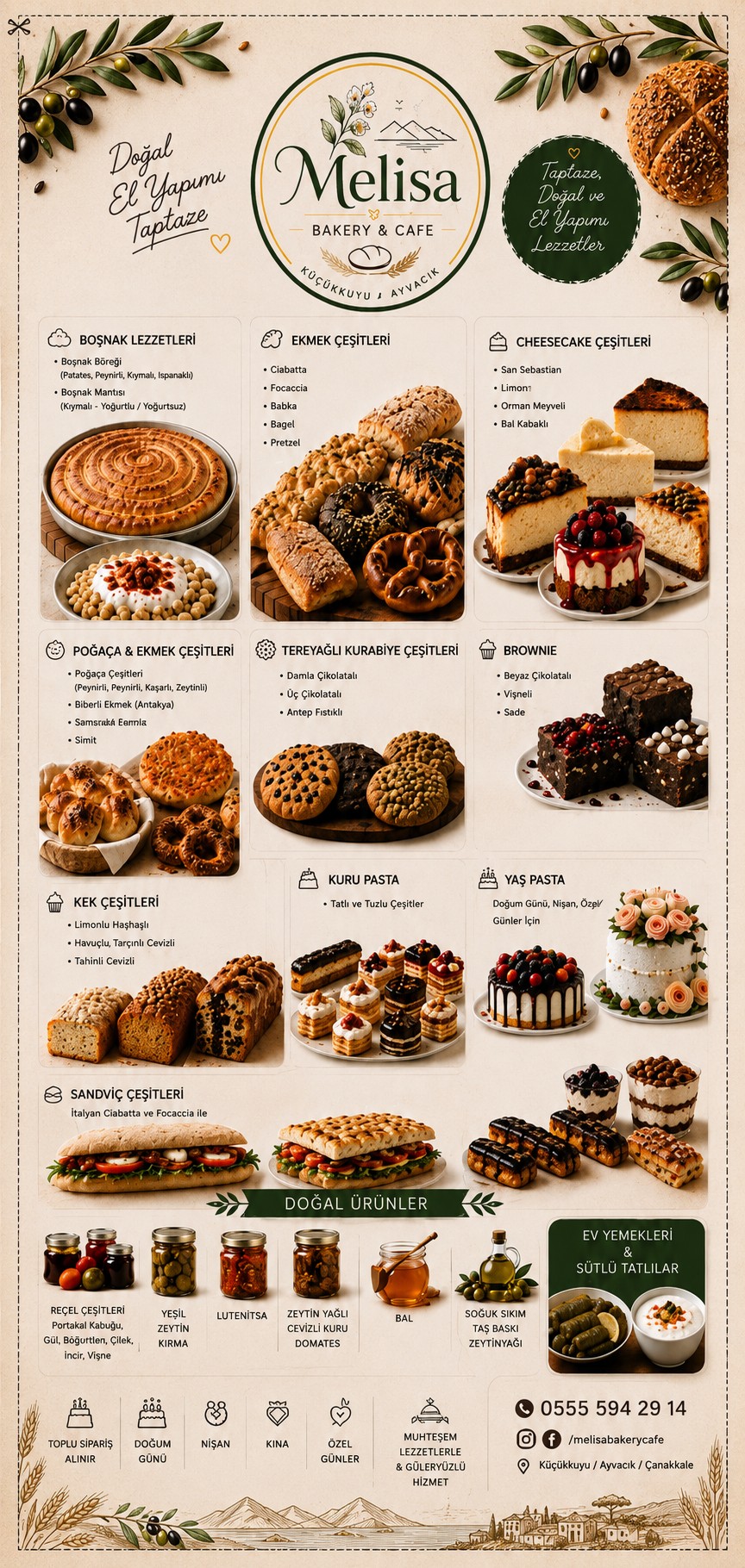 Melisa Bakery & Cafe tam menü